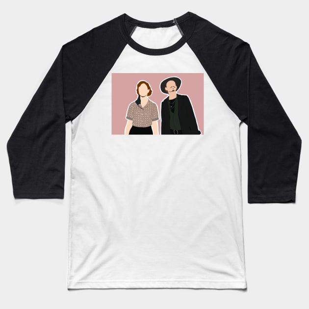 Queen's Gambit Beth and Benny Pastel Baseball T-Shirt by jocela.png